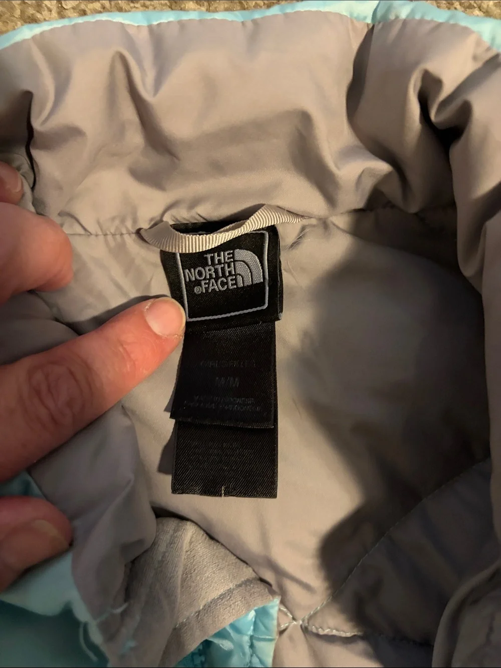The North Face Kids Light Blue Puffer Jacket size medium